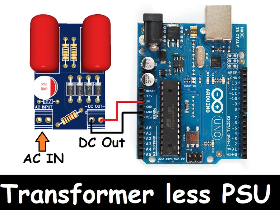 Transformer-less power supply for Microcontrollers