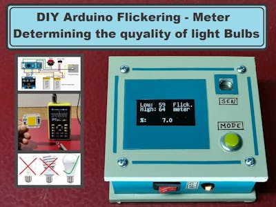 Arduino flicker meter-Determining the quality of light bulbs