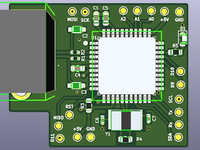 ATMEGA32U4-AU Breakout Board