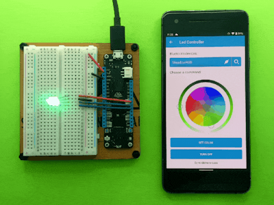 Control an RGB LED via Bluetooth with Meadow and MAUI