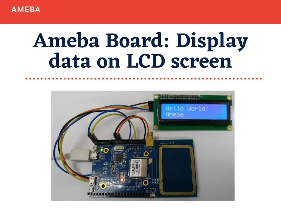 Ameba Board: Display data on LCD screen