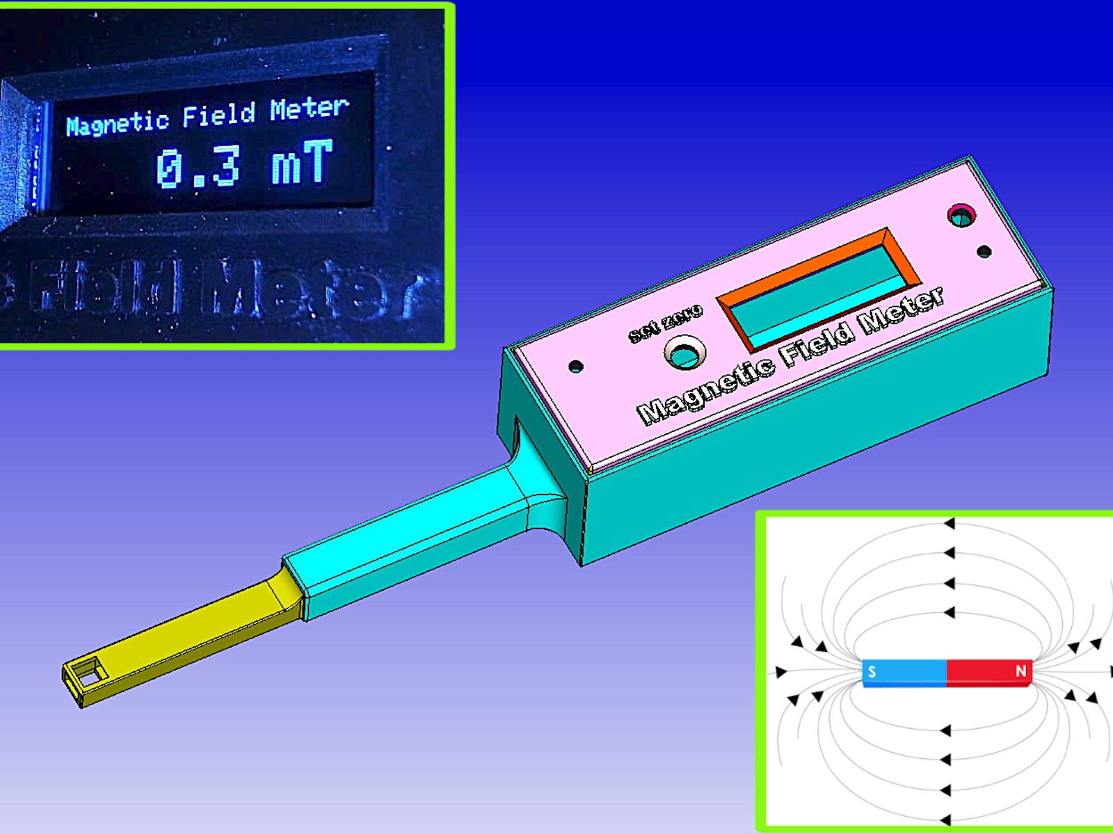 Magnetic Field Meter range 200mT (milliTesla) -