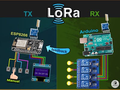 LoRa Project Arduino ESP8266 Control Relay With Feedback