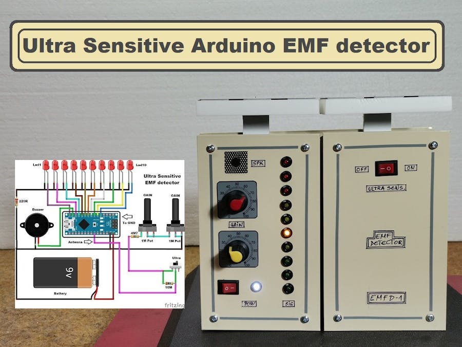 DIY ULTRA-SENSITIVE EMF (Electromagnetic field) Detector, Arduino