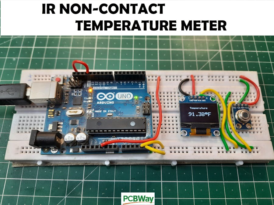 Non-contact Infrared temperature sensor using Arduino