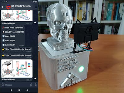 AI-driven IoT 3D Printer Motion & Status Tracker w/ Telegram