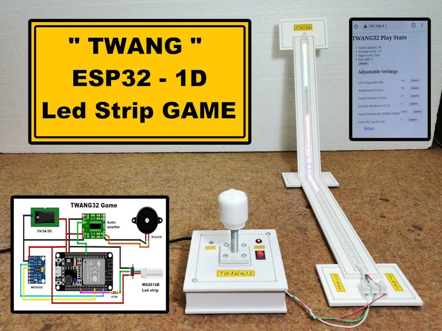 TWANG - ESP32 Led Strip 1D Game