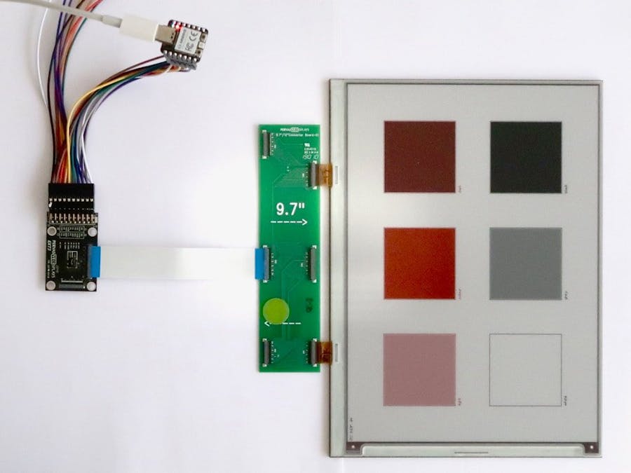 Driving a Large E-Paper Display with a Compact MCU Board