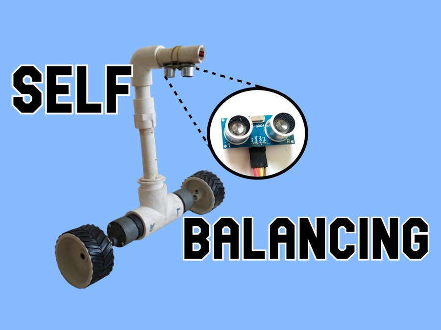 Wheeled Self-Balancing Robot | Arduino L293D & HC SR-04