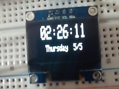 Oled clock on nano with rtc DS1302