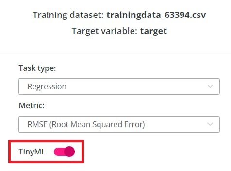 Neuton: TinyML option.