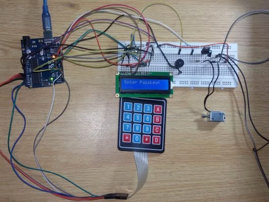 Door Unlock using 4*3 keypad