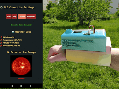BLE AI-driven Smartwatch Detecting Potential Sun Damage