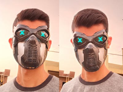 Sci-Fi 3D Printed Mask With Transparent Display