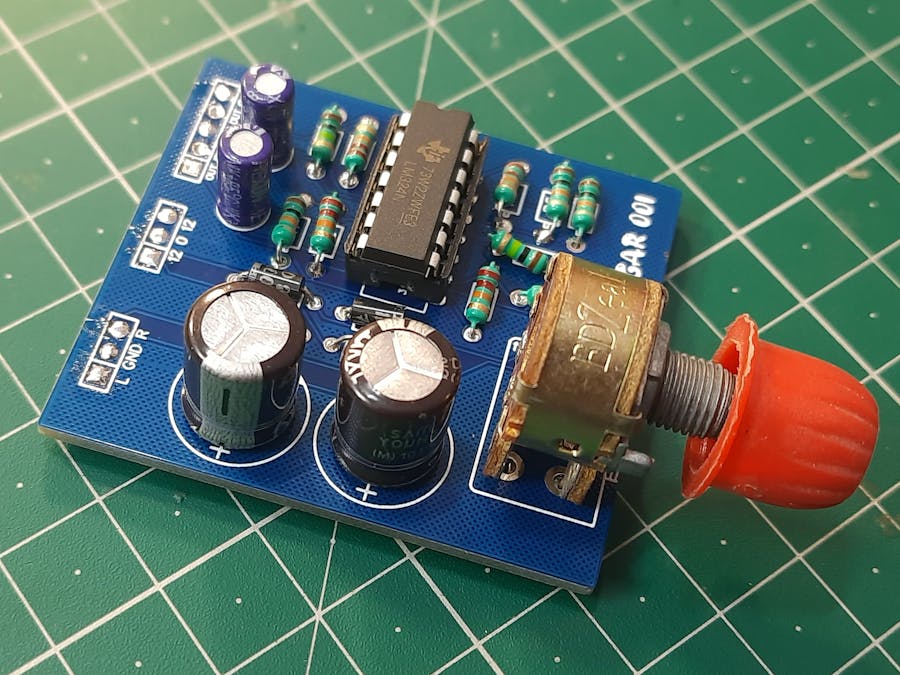 LM324 based 4 Channel Audio Preamplifier Circuit