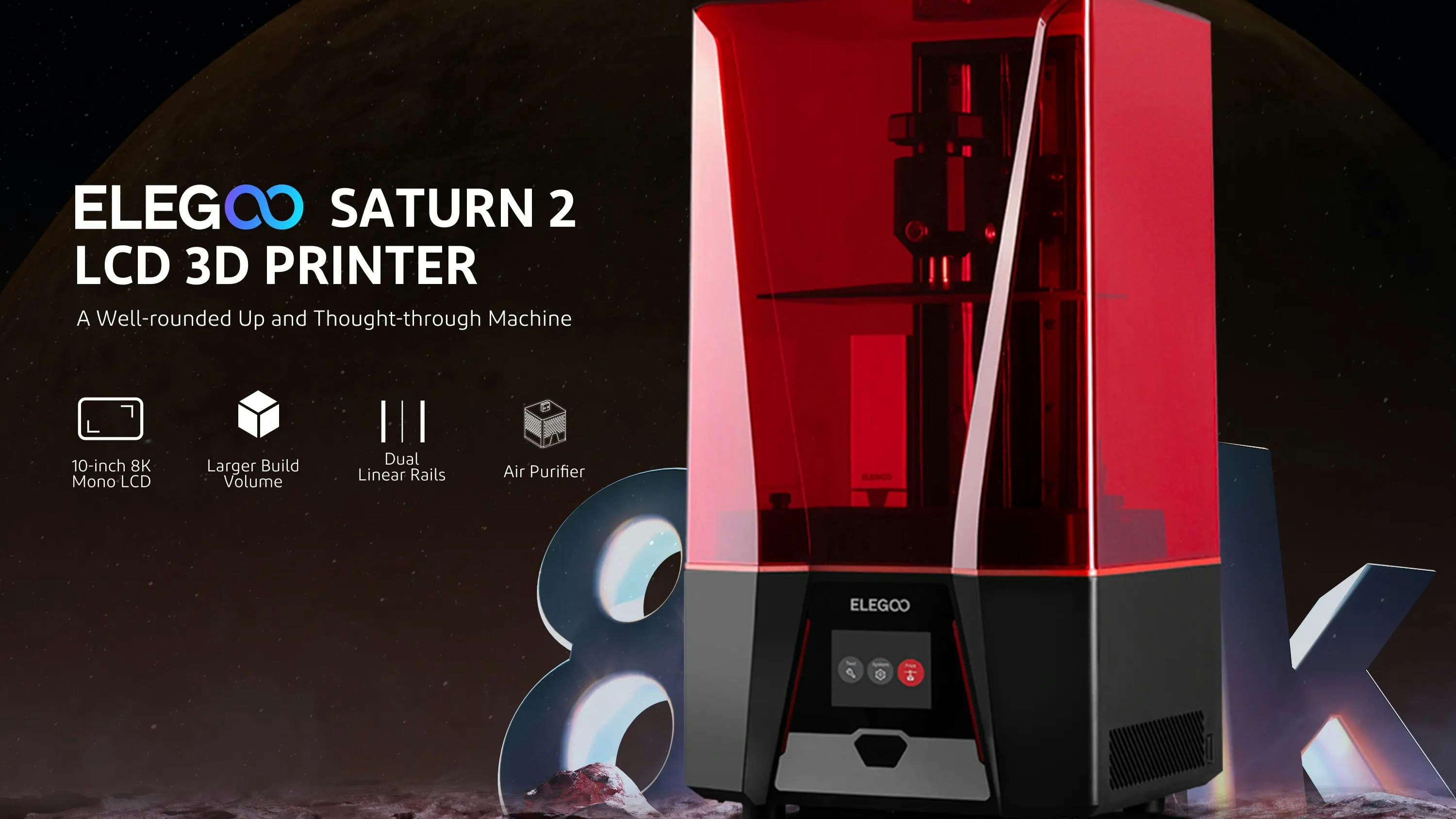 ELEGOO Saturn 2 8K MSLA Resin 3D Printer Review 