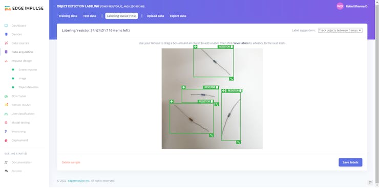 Labeling data - Resistor