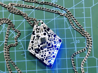 Diamond Shaped PCB Necklace