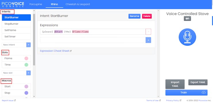 Expressions for Intents