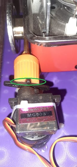 Servo motor for gas valve control