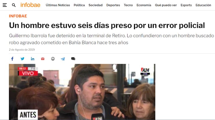 Facial Recognition nightmare in Buenos Aires