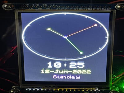 TFT-Based "Analog" and Digital Clock