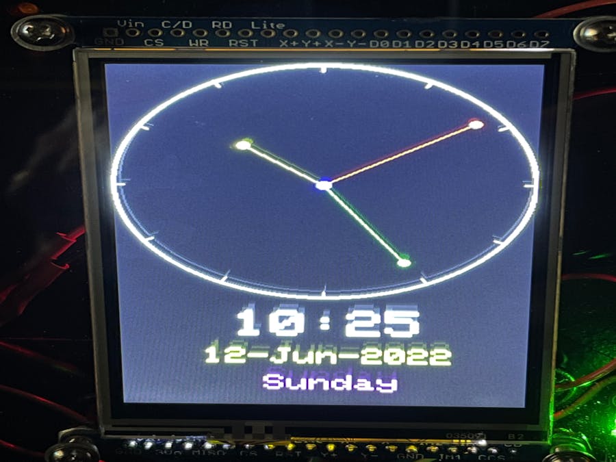 TFT-Based "Analog" and Digital Clock