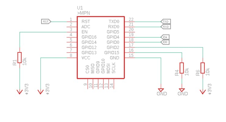 Figure 8 - ESP8266 Electronic Circuit.