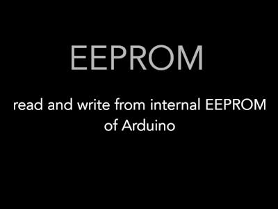 Use internal EEPROM of Arduino with check sum