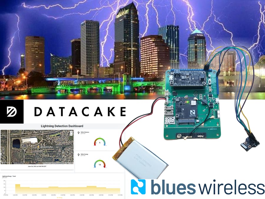Lightning Detector with Blues Wireless Notecard