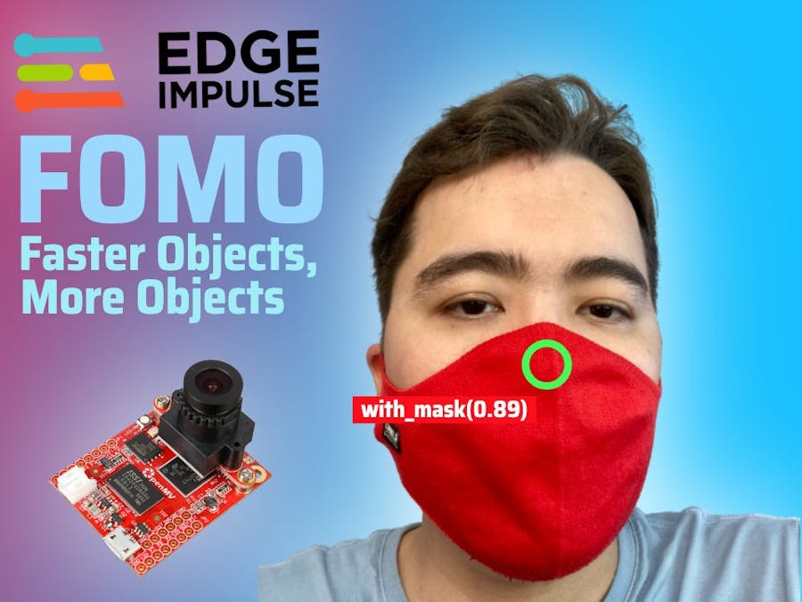 TinyML FOMO Face Mask Detection system using Edge Impulse Hackster.io