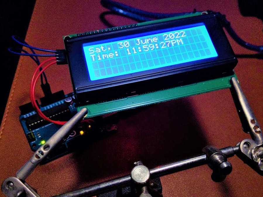 Arduino Clock With Lcd 20x4 I2c Arduino Project Hub