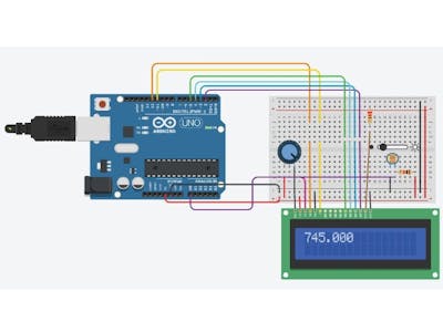 Printing the amount of light in LCD display with Arduino UNO