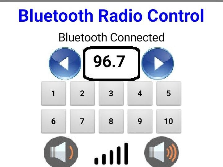 Android controlled bluetooth radio