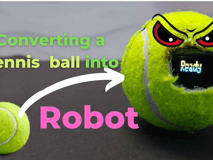 A tennis ball robot