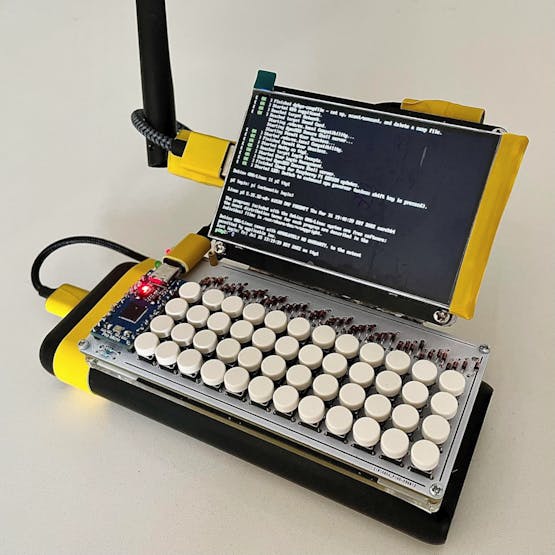 This compact cyberdeck is designed for command-line open source intelligence (OSINT) work. (📷: Jordan Wildon)