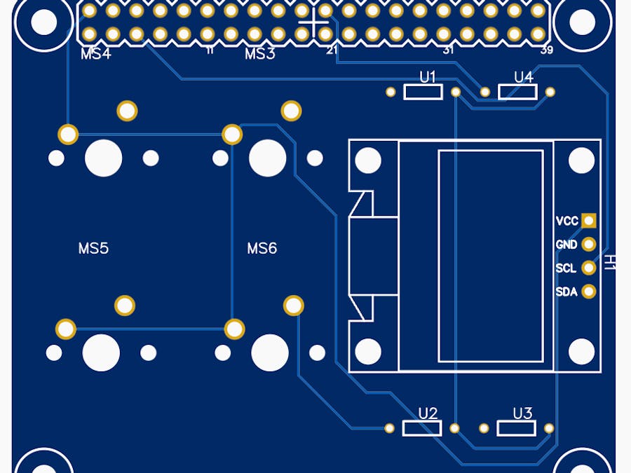 Raspberry Pi 4 mechanic switches and OLED screen shield