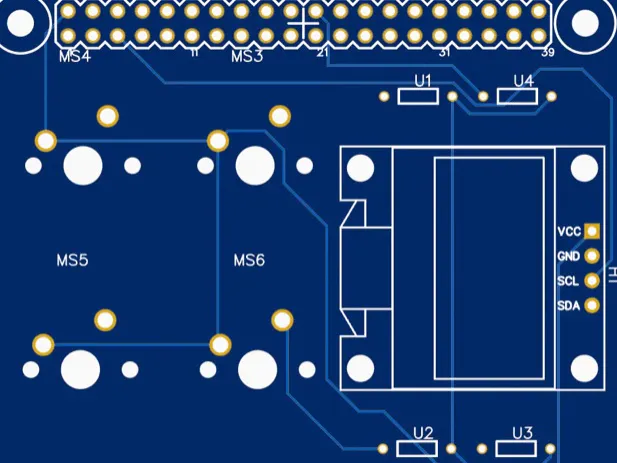 Raspberry Pi 3B mechanic switches and OLED screen shield