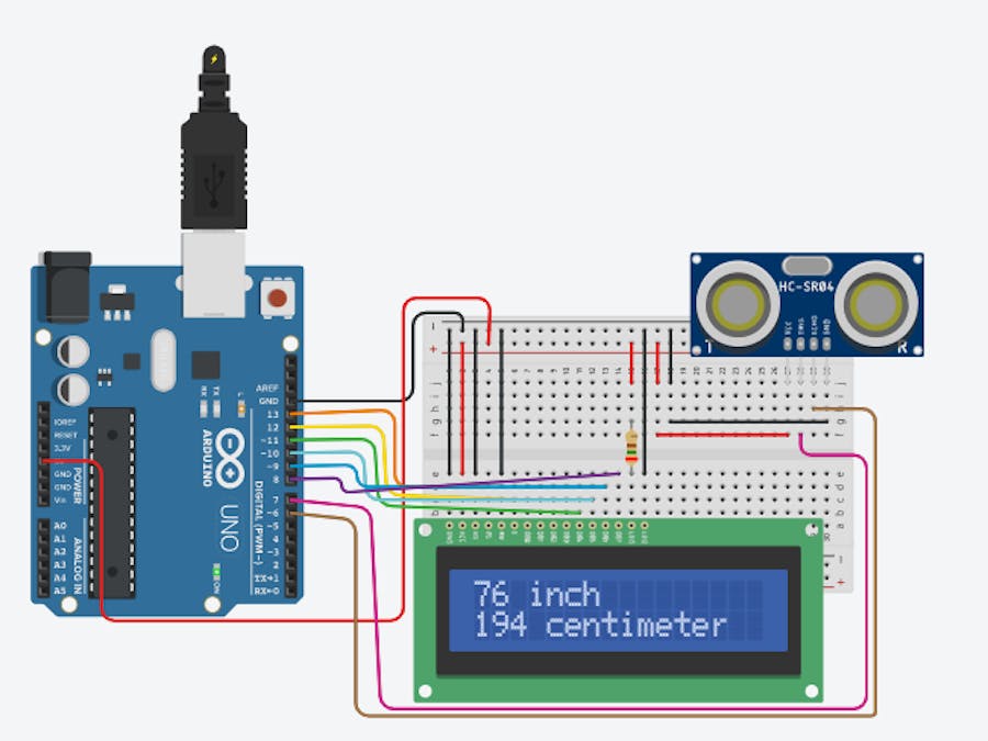 Distance measuring device using ultrasonic sensor