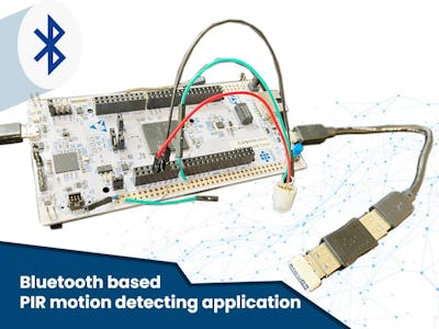 Bluetooth based PIR motion detecting application using STM32