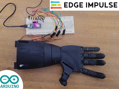 Bionic Hand Voice Commands Module w/ Edge Impulse & Arduino
