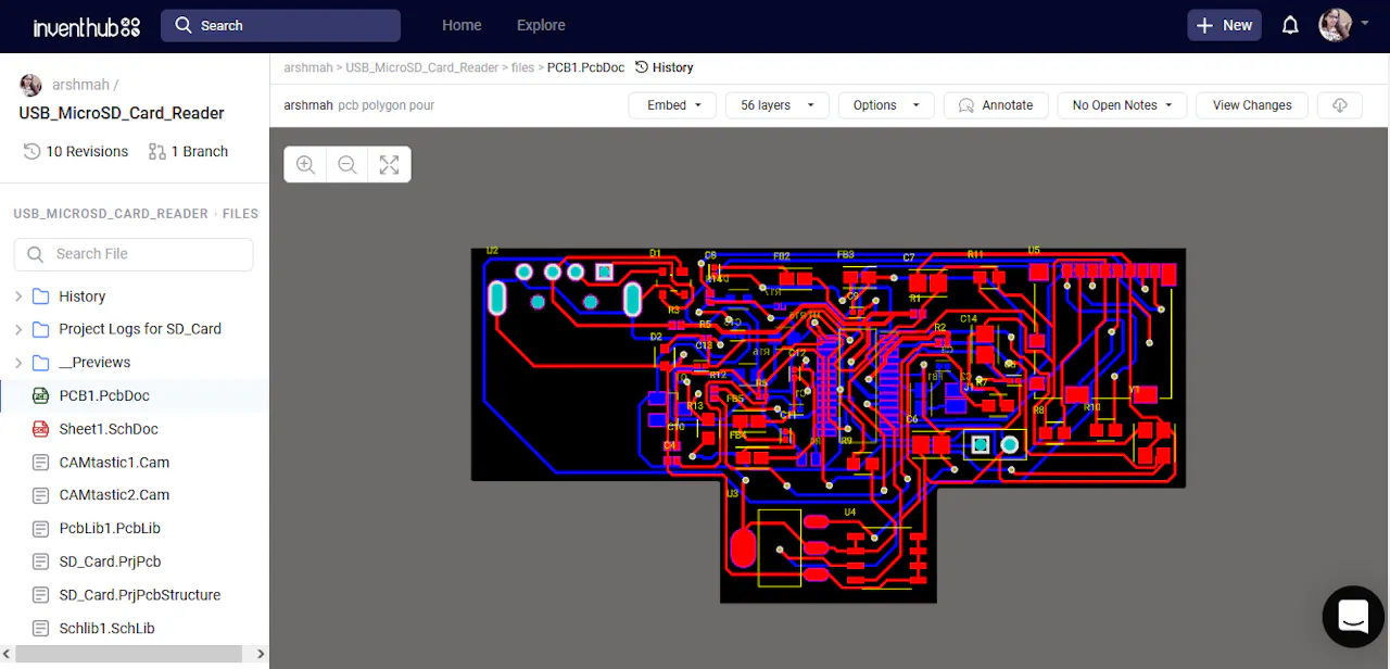 Usb Micro Sd Card Reader Pcb Design Board Hackster Io