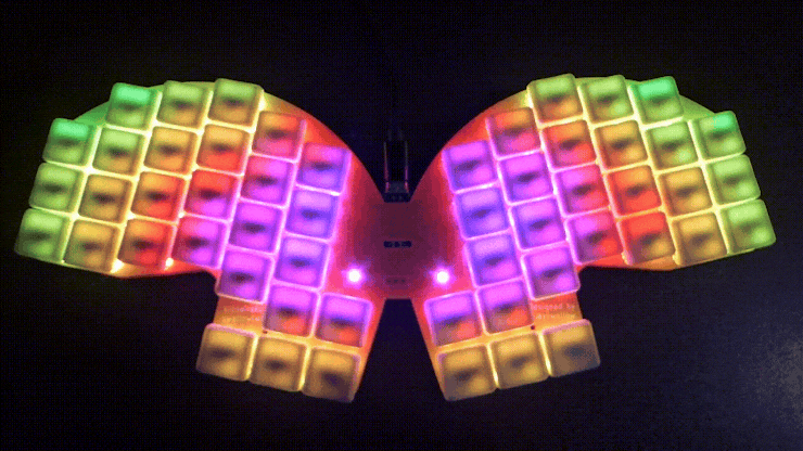 Kidoairaku Swallowtail: a cute butterfly-shaped keyboard - Hackster.io
