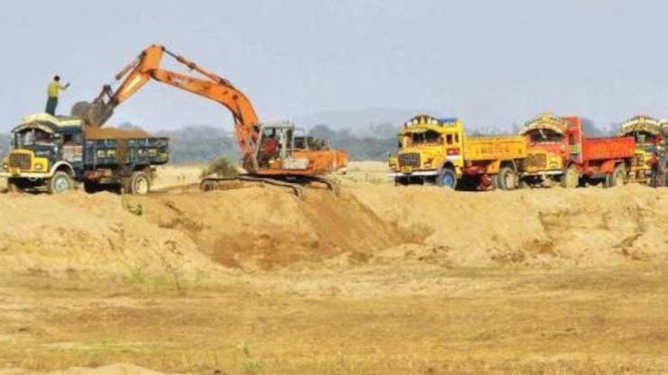 Photo of illegal sand mining