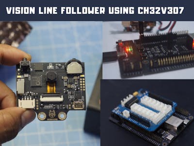 Vision Line Follower using CH32V307 & HuskyLens