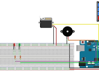 Keypad lock with servo