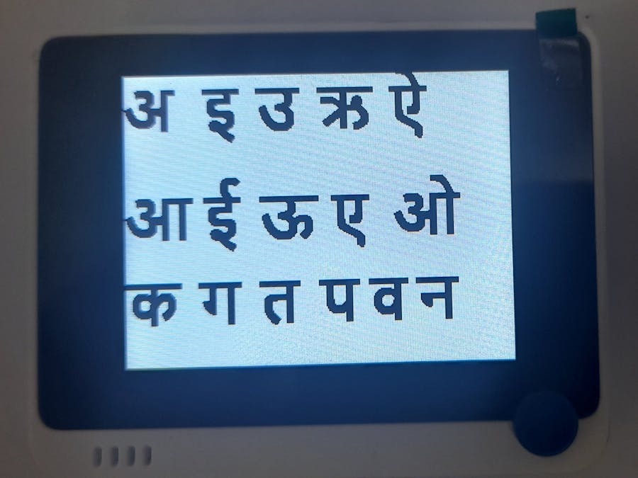 How to display Indian languages on Wio Terminal