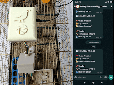 IoT AI-driven Poultry Feeder and Egg Tracker w/ WhatsApp