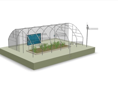 Digital Twin Greenhouse with IoT sensors
