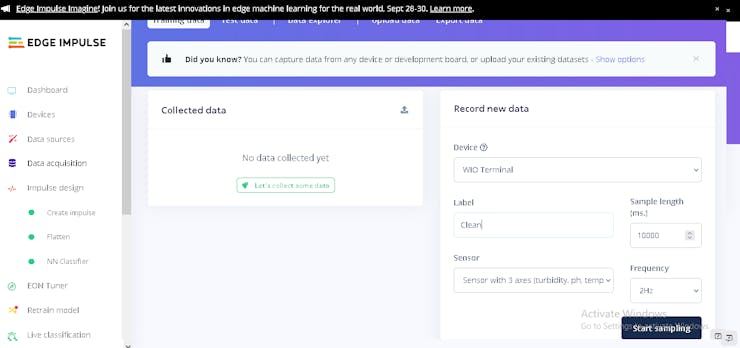 fig 5. Data Acquistion to collect class data